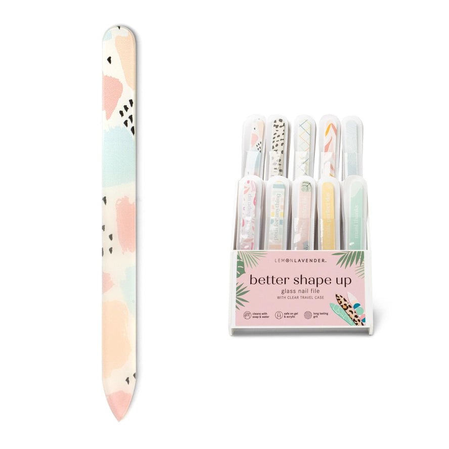 Lemon Lavender Glass Nail File - Assorted Self-Care DM Merchandising