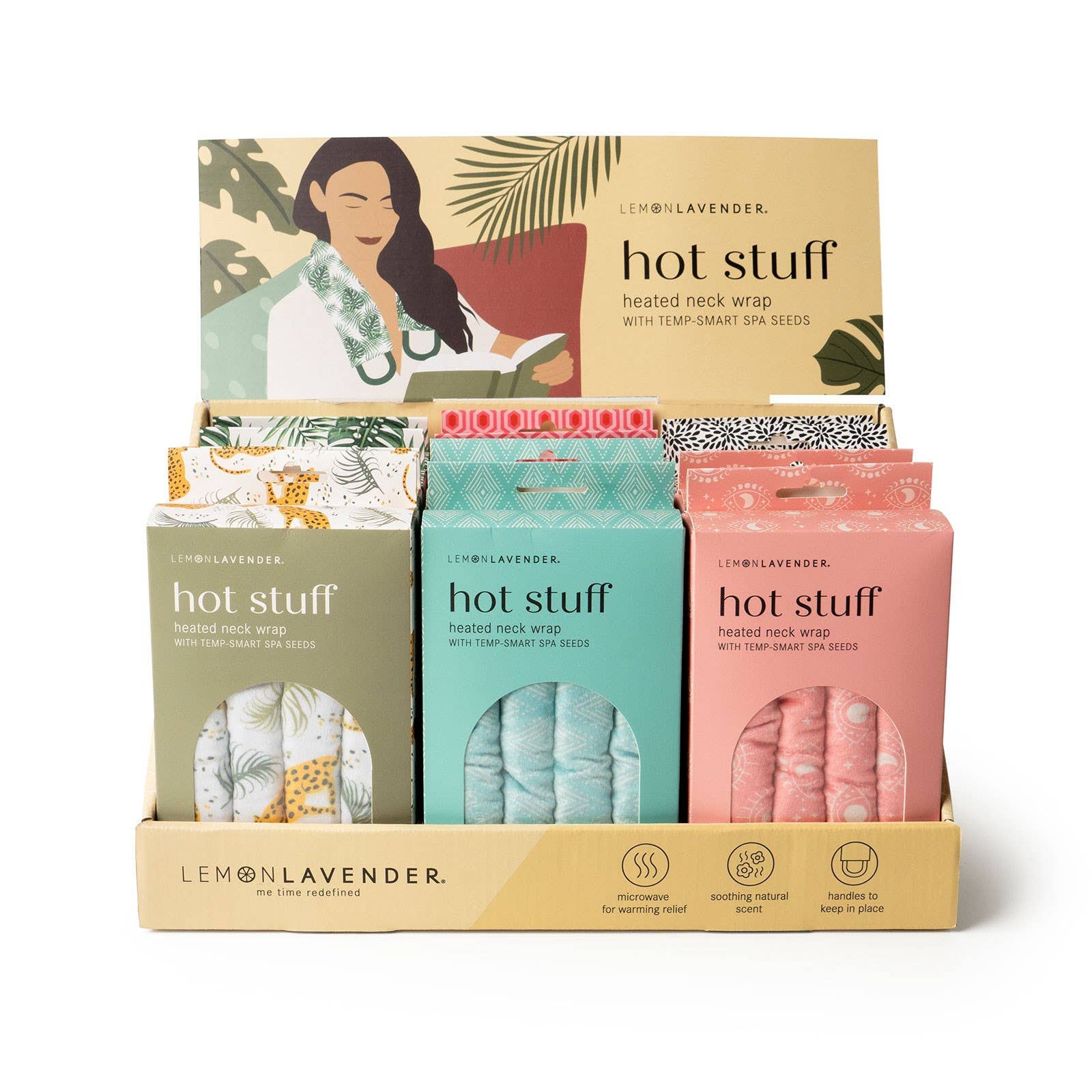 Lemon Lavender Hot Stuff Heated Neck Wrap Self-Care DM Merchandising