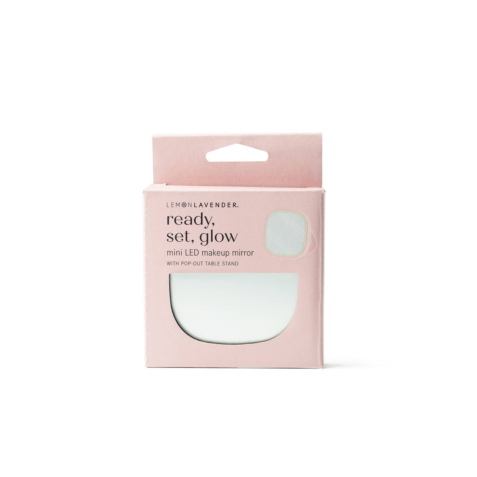 Lemon Lavender LED Light Up Mini Mirror Self-Care DM Merchandising