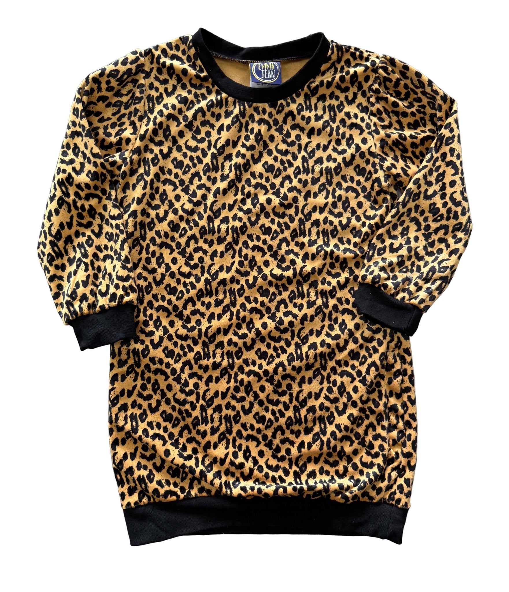 Leopard L/S Dress Girls Play Dresses Emma Jean