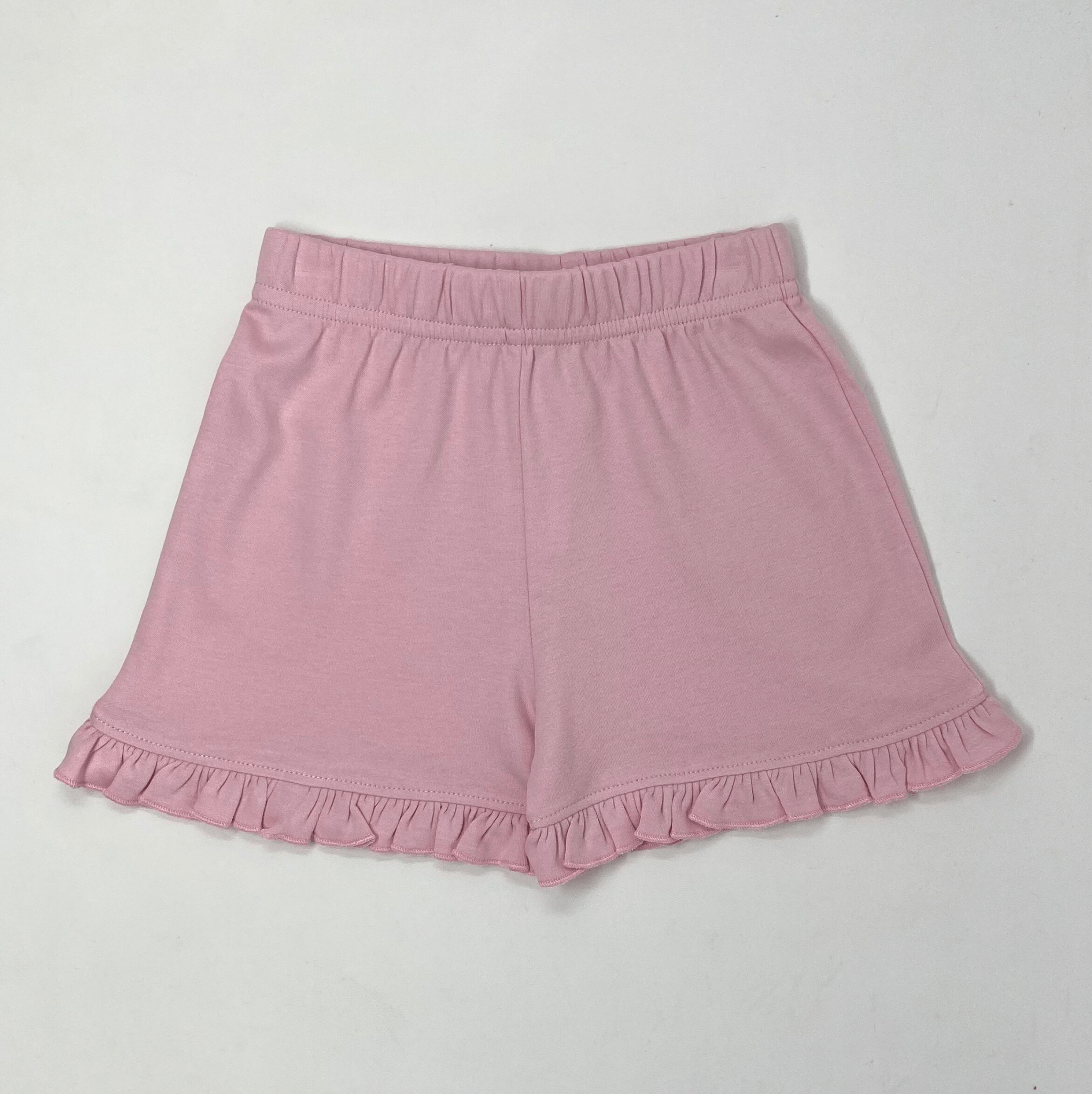 Light Pink Girl's Ruffled Shorts Girls Shorts Luigi