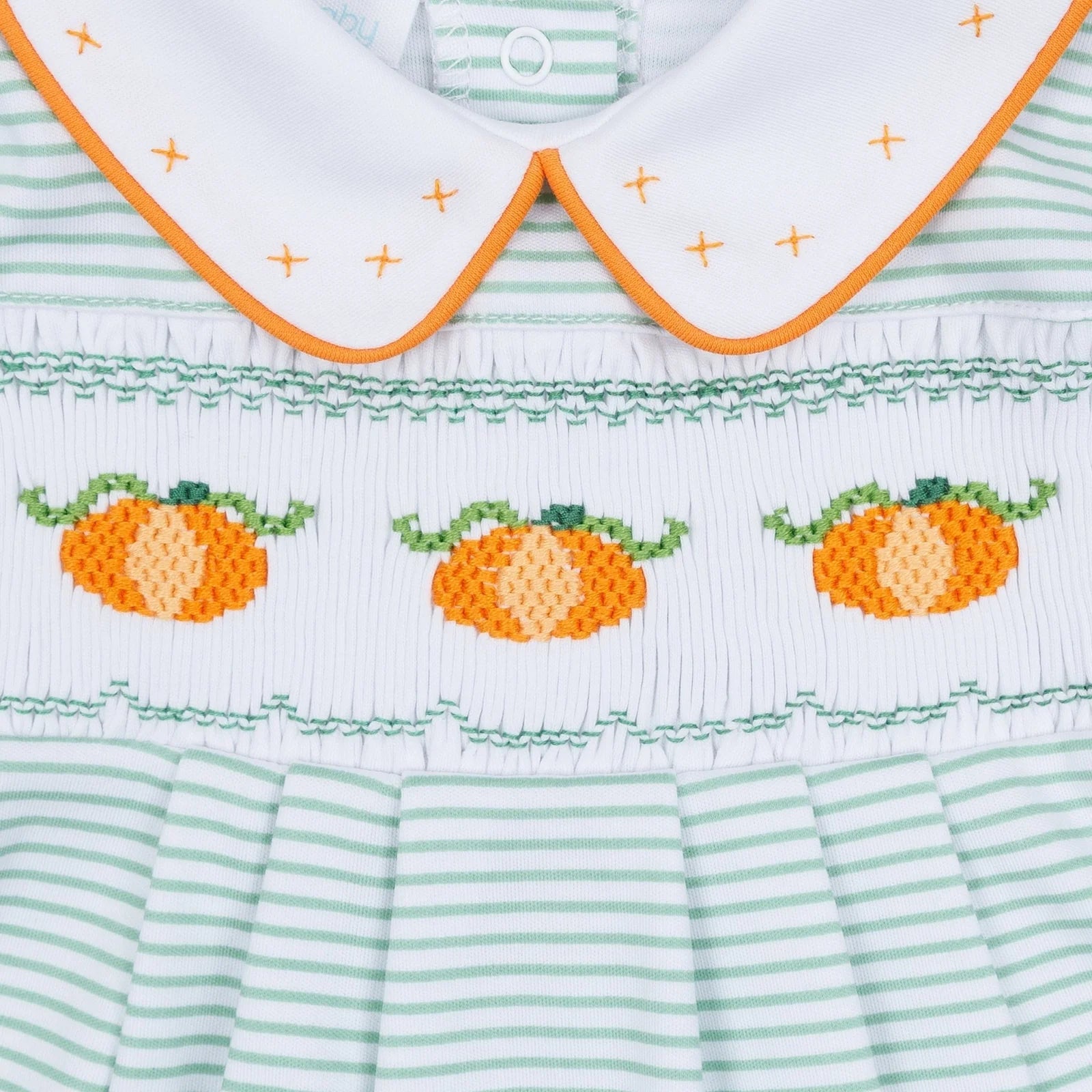 Lil' Pumpkin Classics Smocked Boy Footie - Celery Baby Sleepwear Magnolia Baby