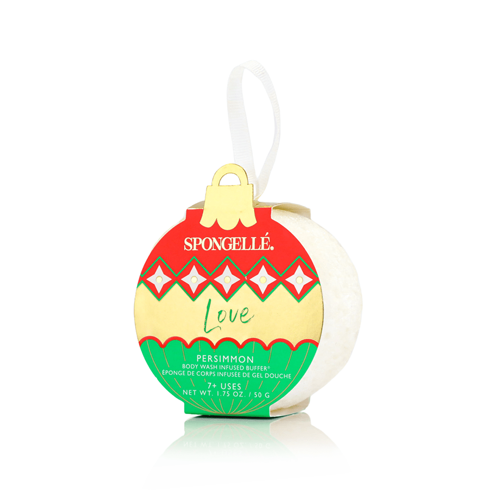 Love - Persimmon Holiday Ornament Buffer Christmas Stocking Self-Care Spongellé