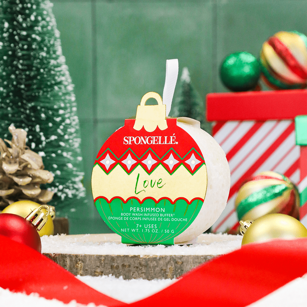 Love - Persimmon Holiday Ornament Buffer Christmas Stocking Self-Care Spongellé
