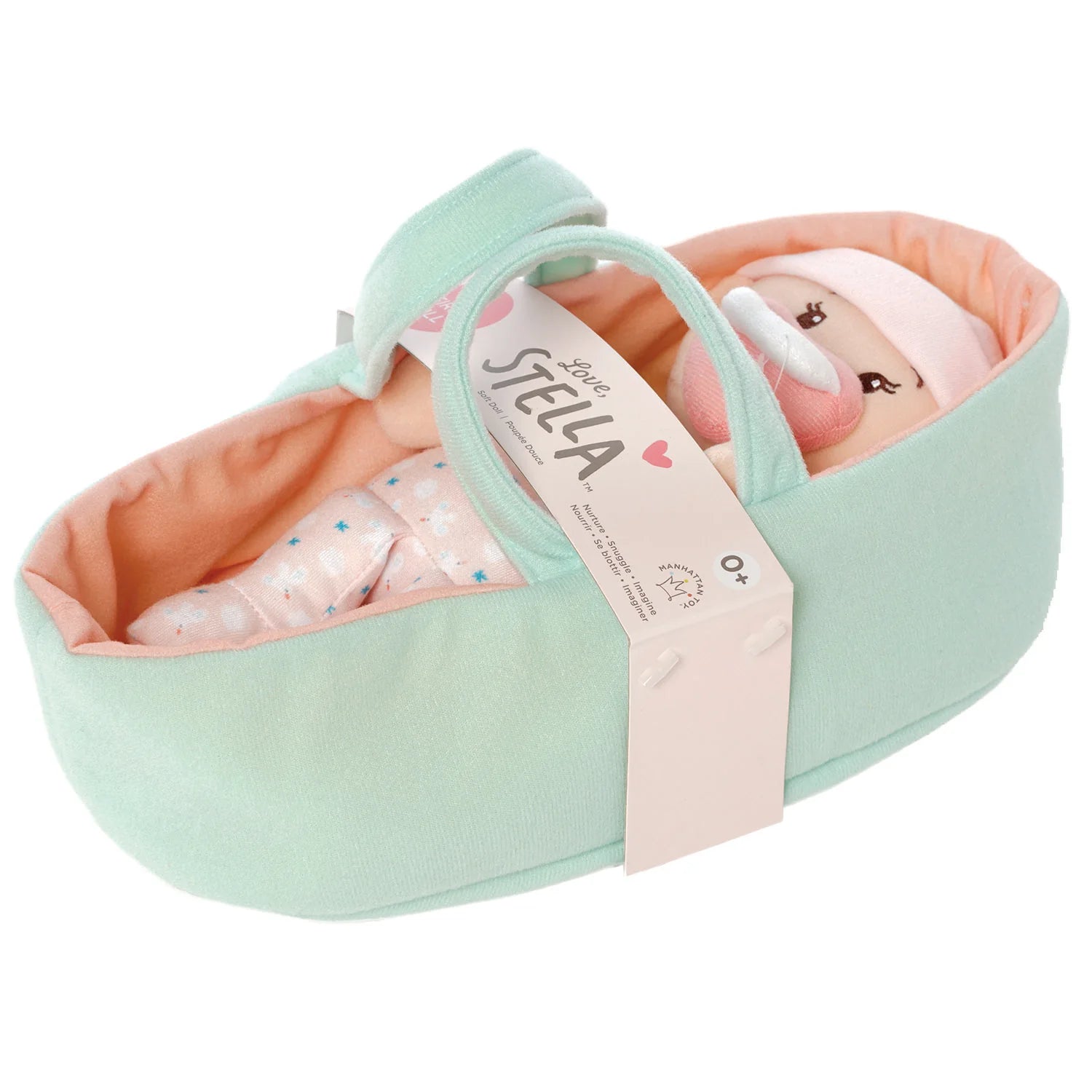 Love Stella My First Doll & Bassinet - Peach Toys Manhattan Toy Company