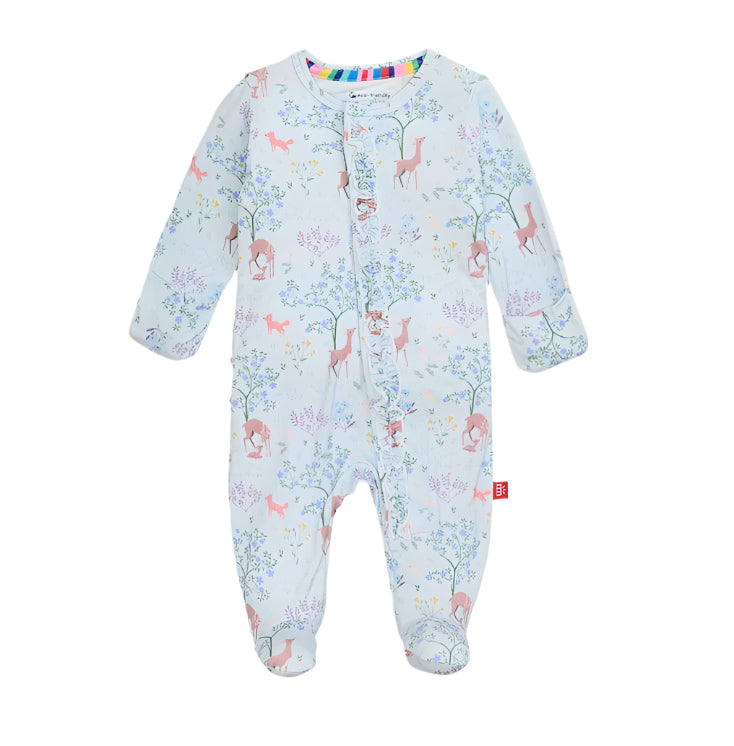 Love You Deerly Modal Footie Baby Sleepwear Magnetic Me