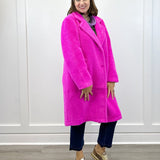 L/S Button Front Coat w/ Lining - Pink Flambe Outerwear Tribal