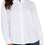 L/S Button Front Knit Shirt - White - Sugar Babies Children's Boutique/Meg's Shoppe