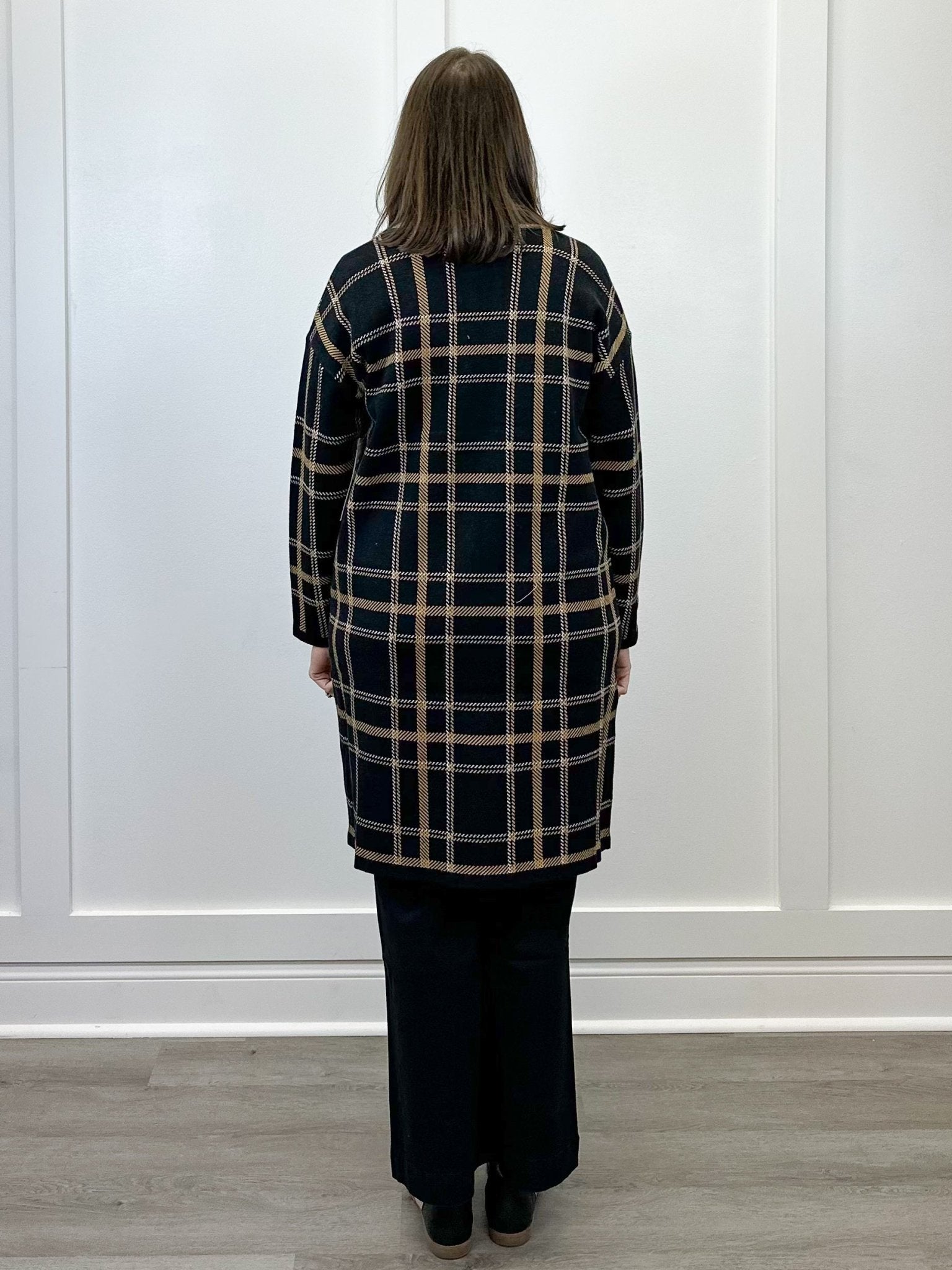 L/S Coatigan w/ Pockets - Black Outerwear Tribal