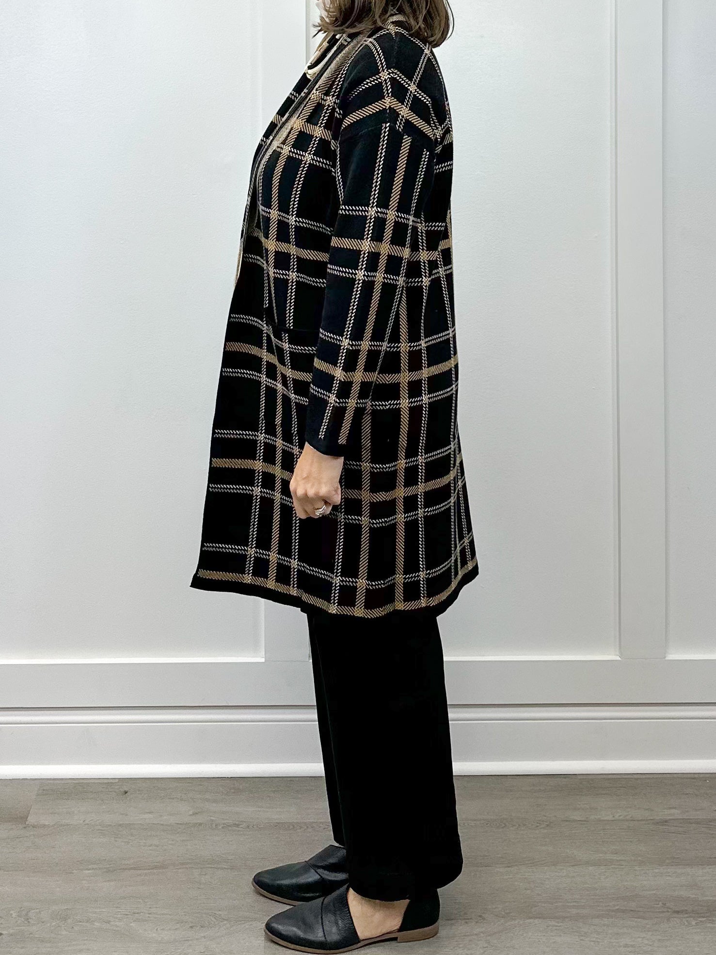 L/S Coatigan w/ Pockets - Black Outerwear Tribal