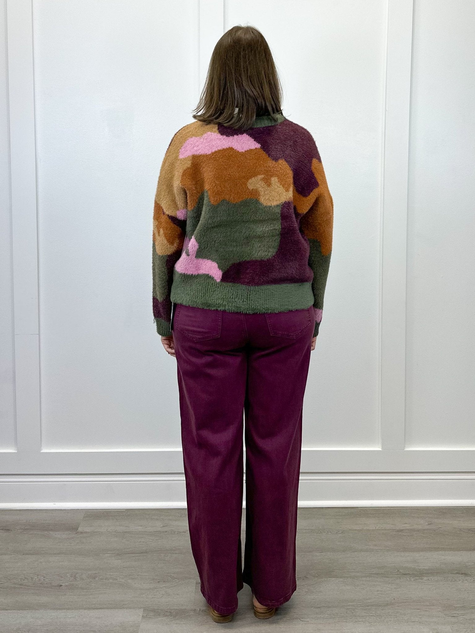 L/S Crew Neck Intarsia Sweater - Ginger Spice - Sugar Babies Children's Boutique/Meg's Shoppe
