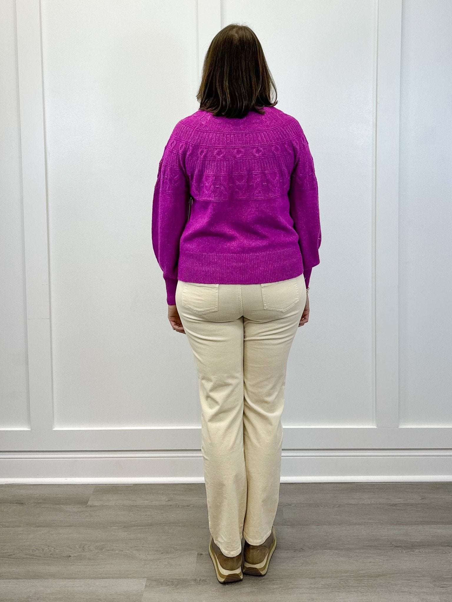 L/S Mock Neck Sweater - Pink Flambe Sweaters Tribal