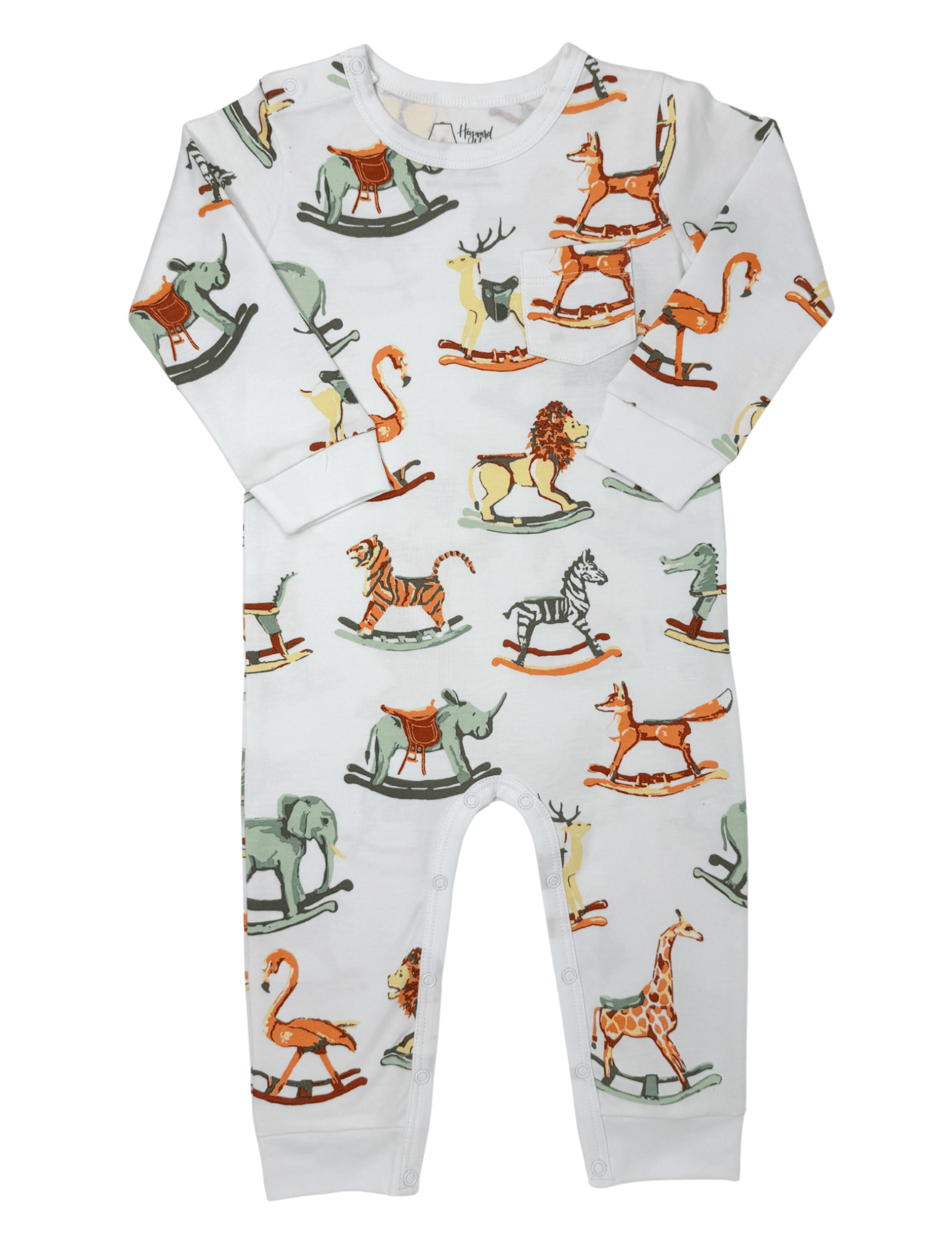 L/S Playtime Romper - Swaying Safari Boys Bubbles + Rompers Heyward House