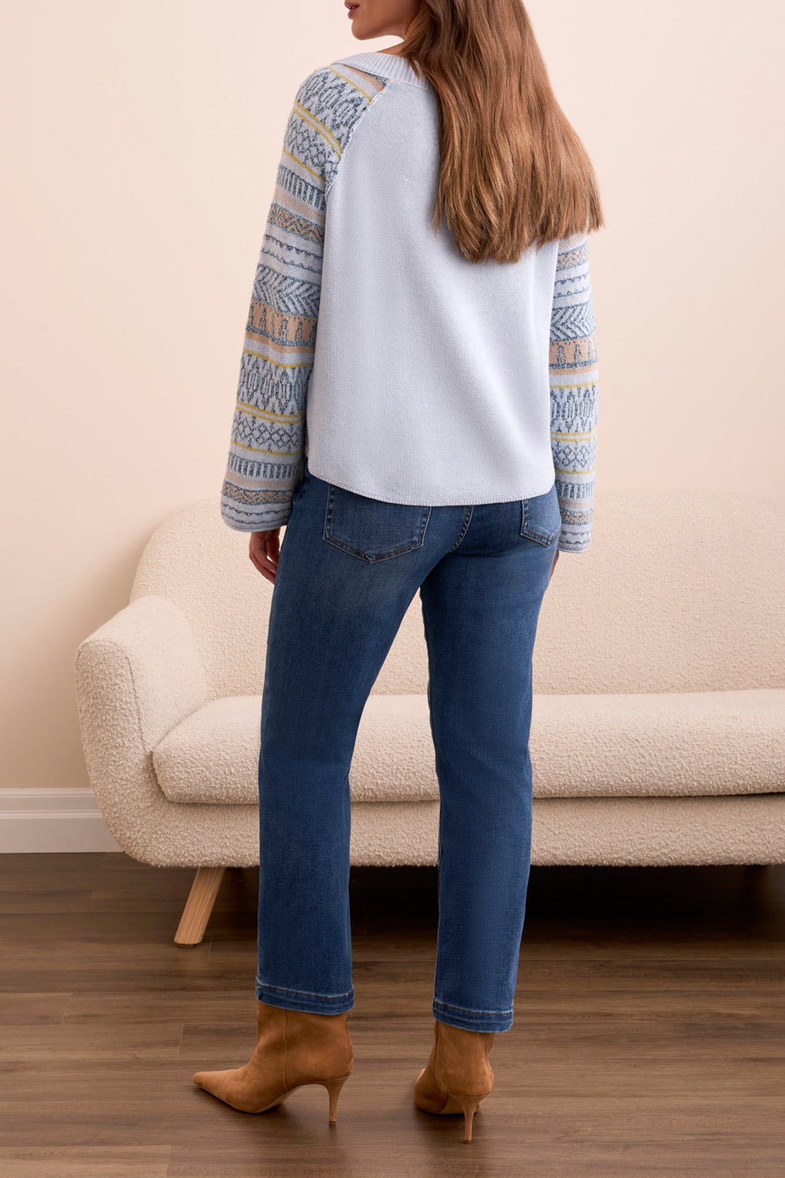 L/S Scoop Neck Sweater - Chambray Sweaters Tribal