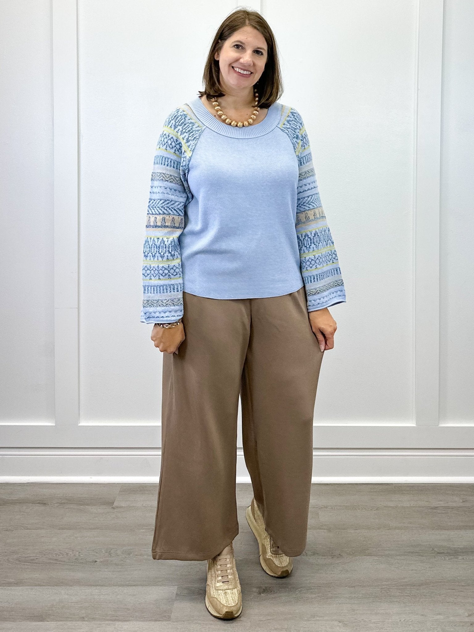L/S Scoop Neck Sweater - Chambray Sweaters Tribal