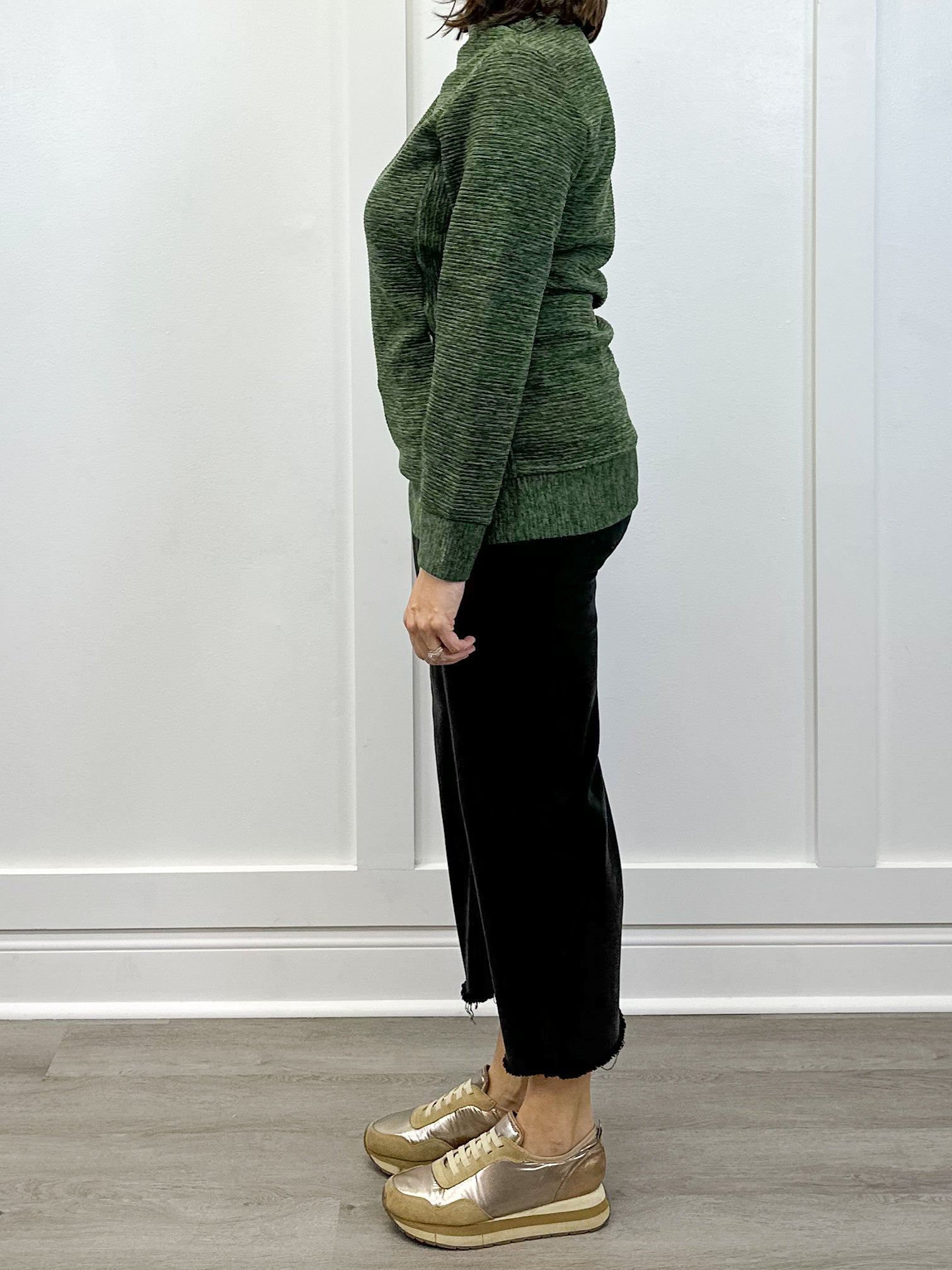 L/S Tunic w/ Invisible Pockets - Chive Sweatshirts + Pullovers Tribal