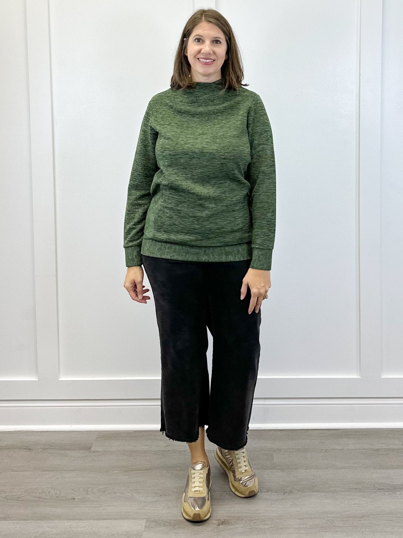 L/S Tunic w/ Invisible Pockets - Chive Sweatshirts + Pullovers Tribal