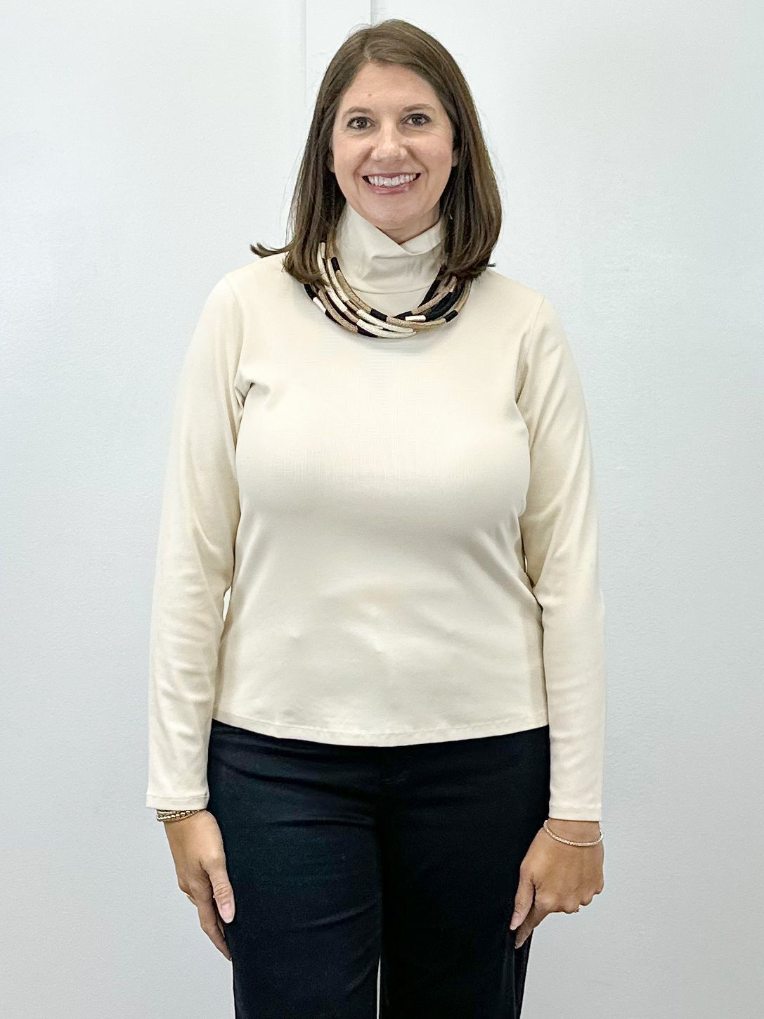L/S Turtle Neck Top - Moonstone Tops Tribal