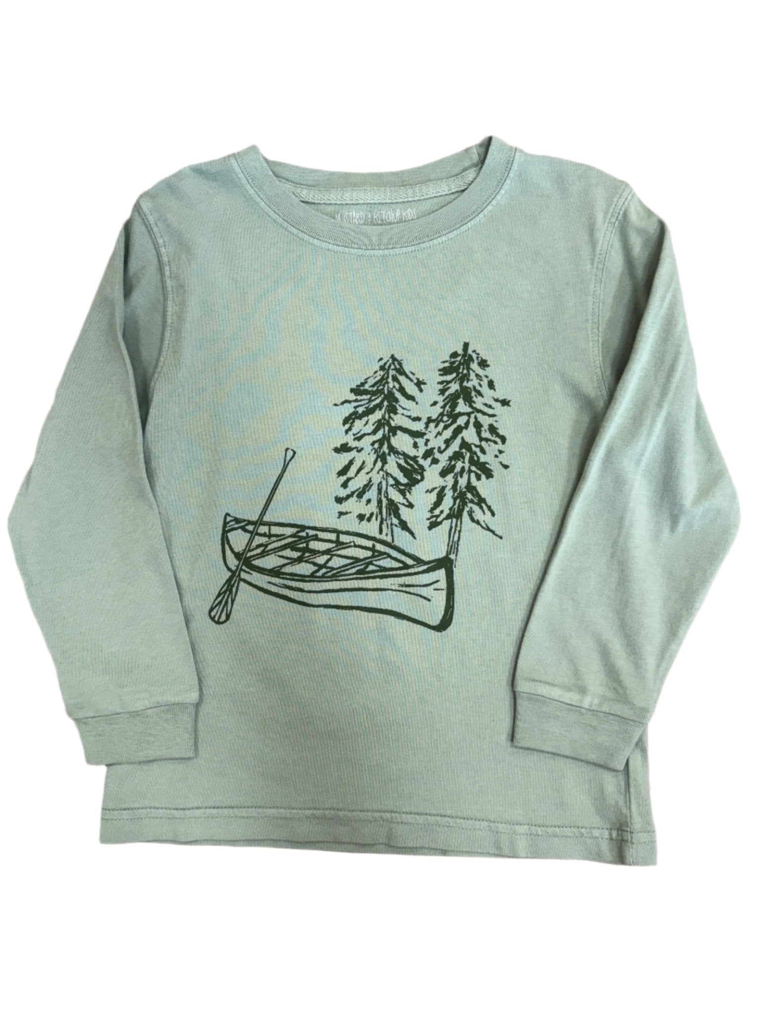 Lt. Green LS Canoe T-Shirt Boys Tees Mustard & Ketchup