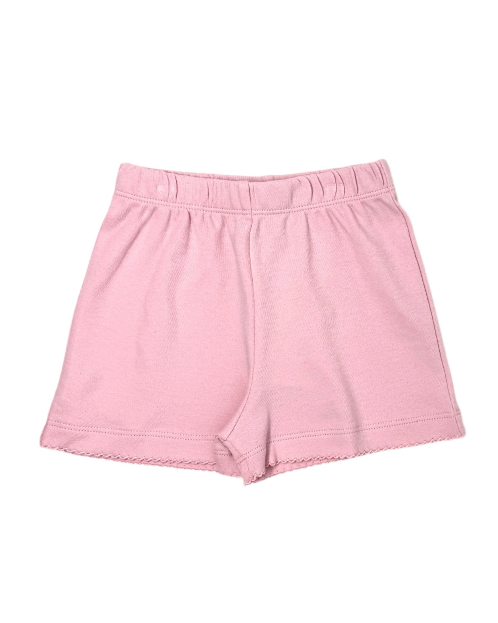 Lt. Pink Picot Trim Shorts Girls Shorts Luigi