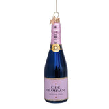 Luxury Pink Champagne Bottle Glass Ornament Seasonal Vondels