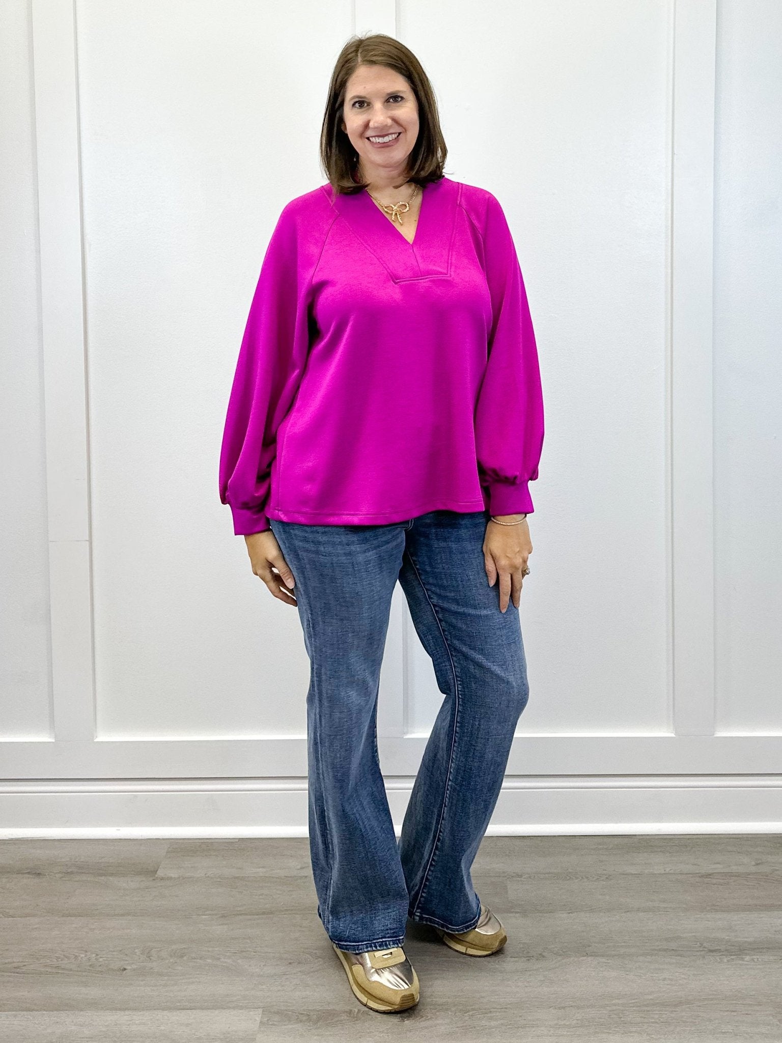 Magenta Muse Top Tops Jodifl