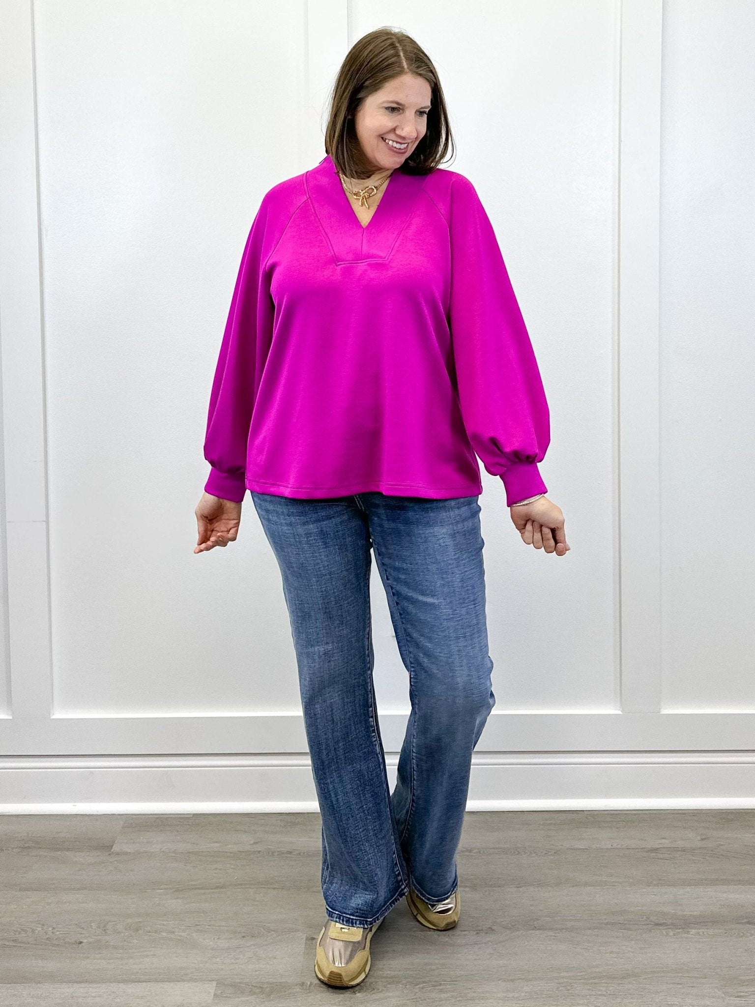 Magenta Muse Top Tops Jodifl