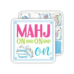 Mahjong Tiles Mahj On & On Square Coaster Paper Goods RosanneBeck Collections