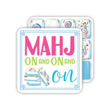 Mahjong Tiles Mahj On & On Square Coaster Paper Goods RosanneBeck Collections