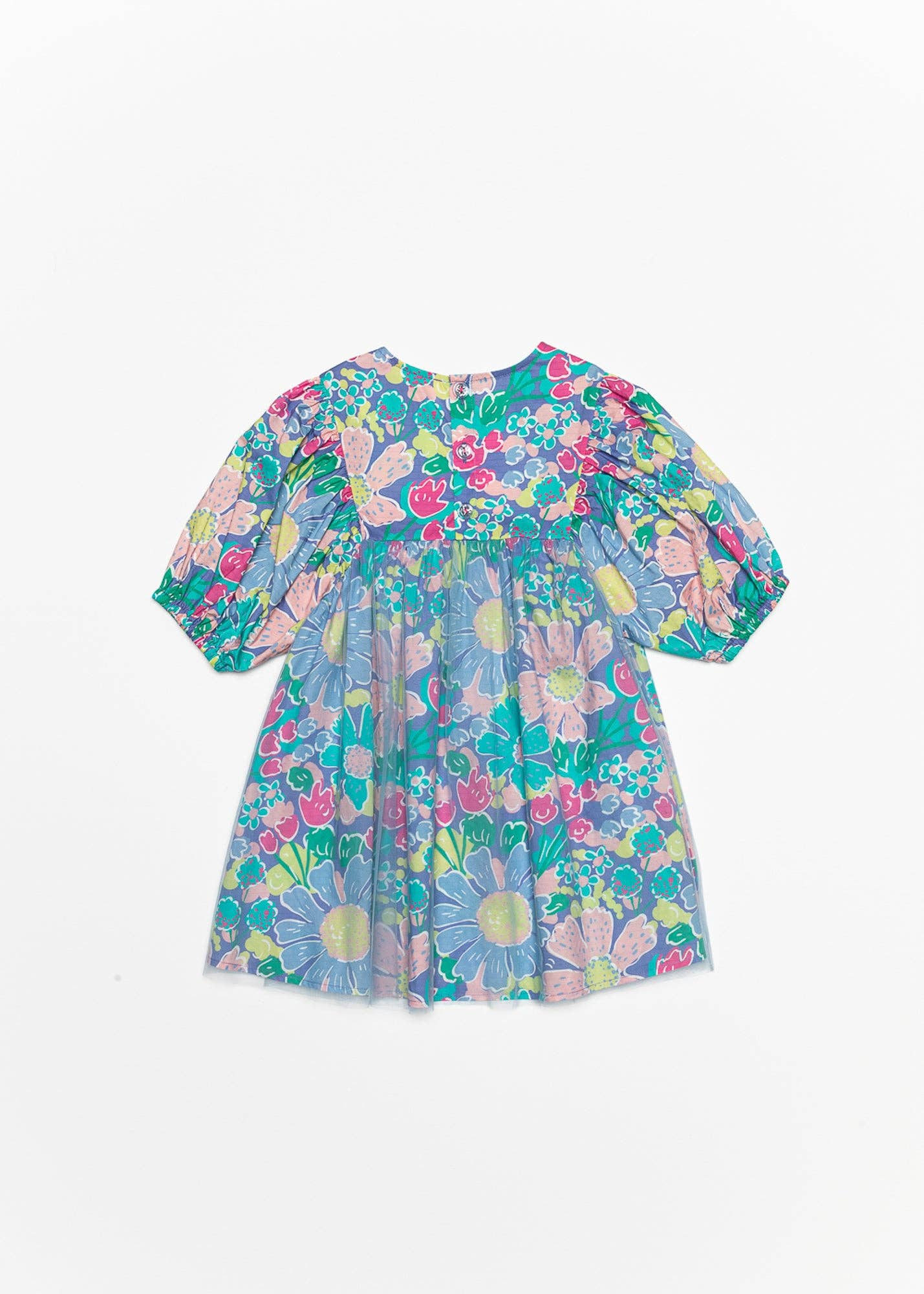 Malibu Dress - Periwinkle Floral Girls Play Dresses Finding Foxtale