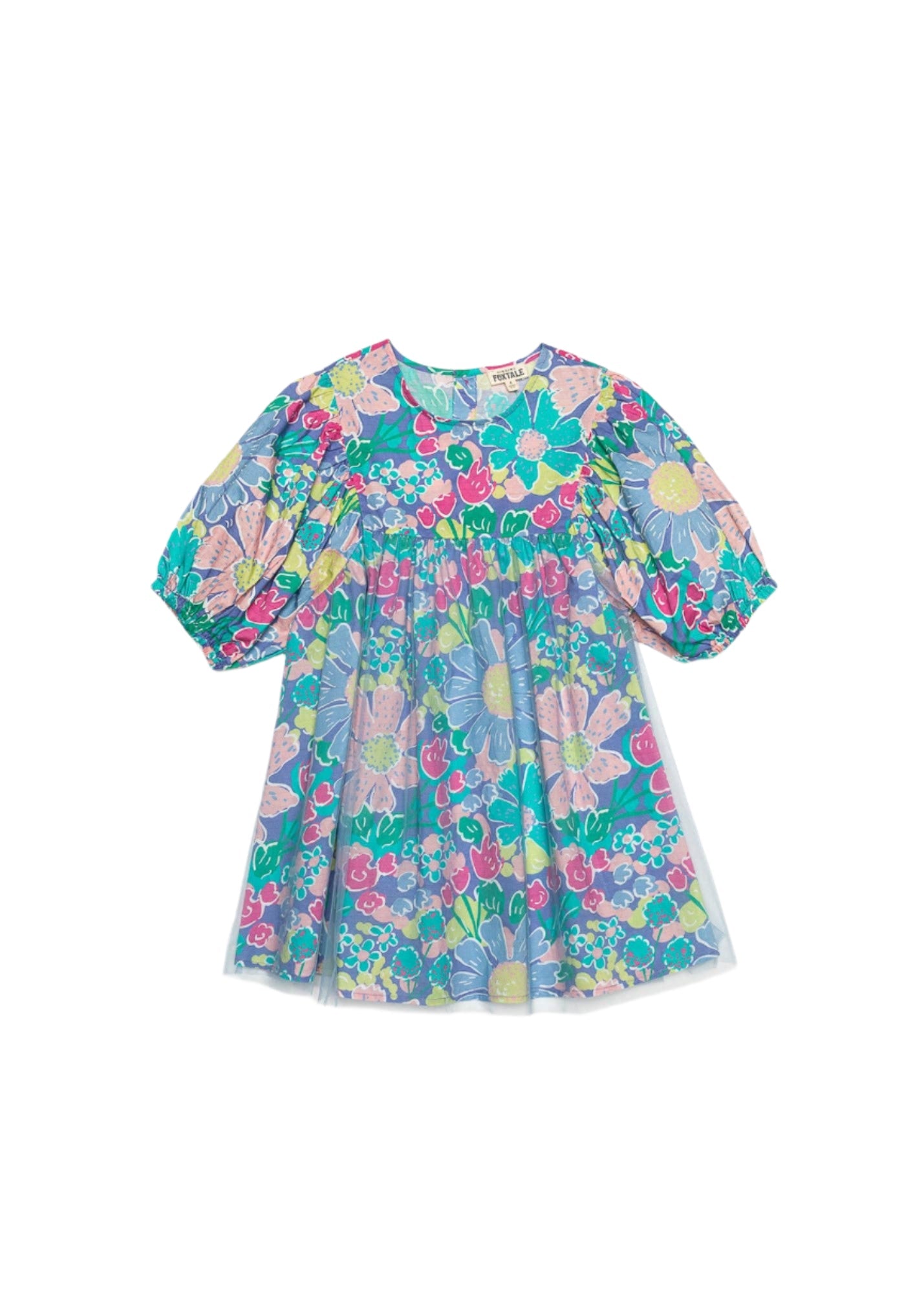 Malibu Dress - Periwinkle Floral Girls Play Dresses Finding Foxtale