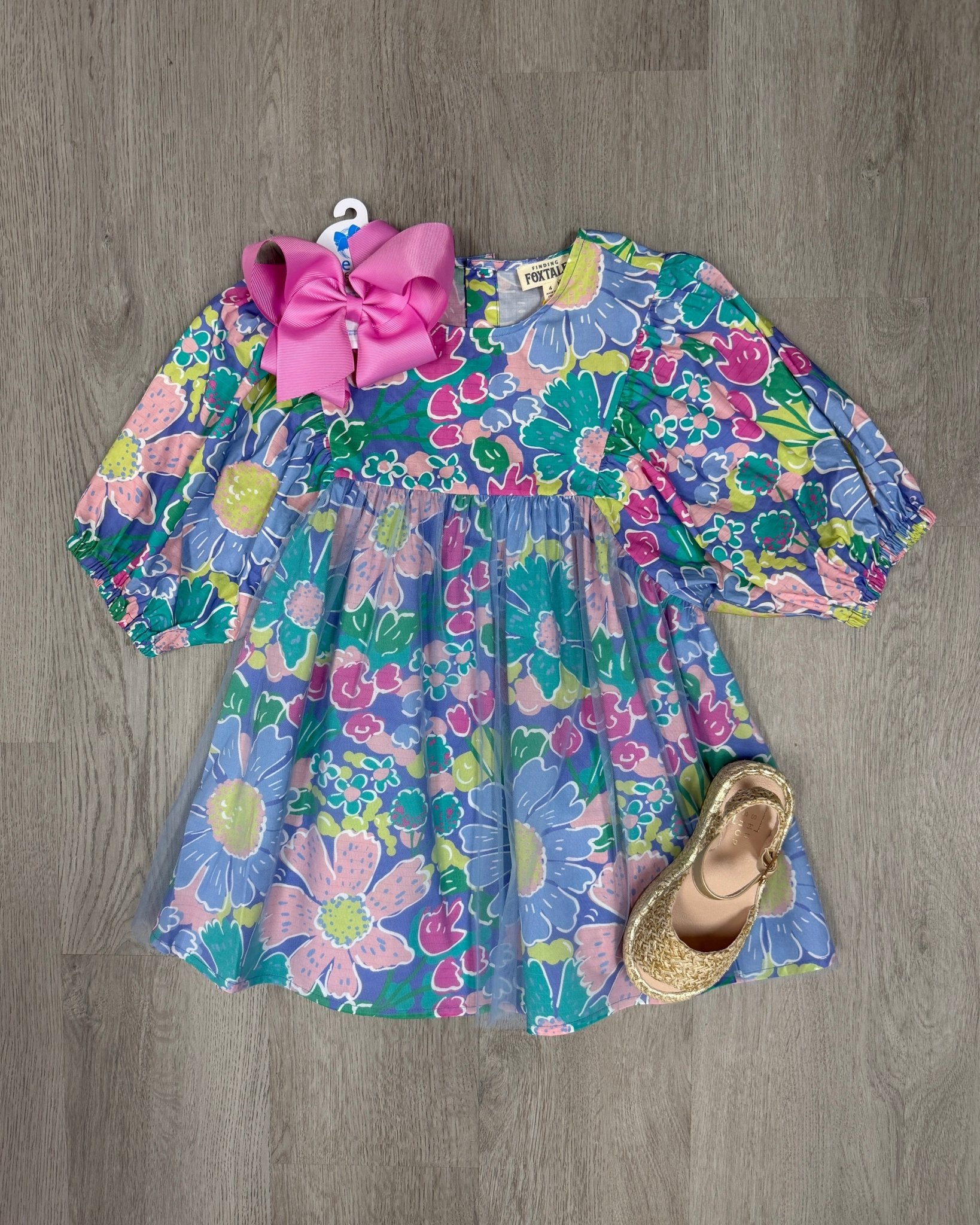 Malibu Dress - Periwinkle Floral Girls Play Dresses Finding Foxtale