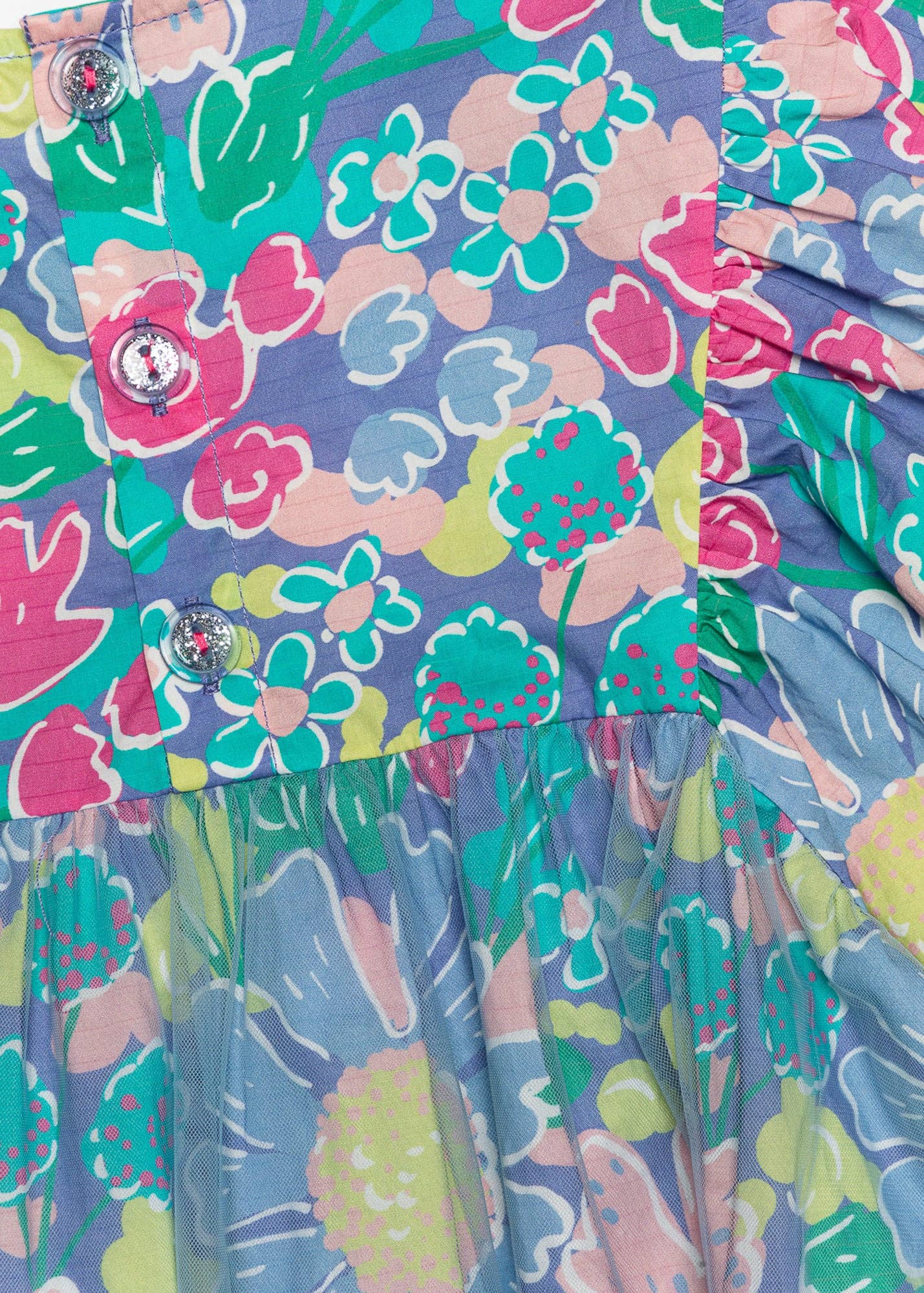 Malibu Dress - Periwinkle Floral Girls Play Dresses Finding Foxtale