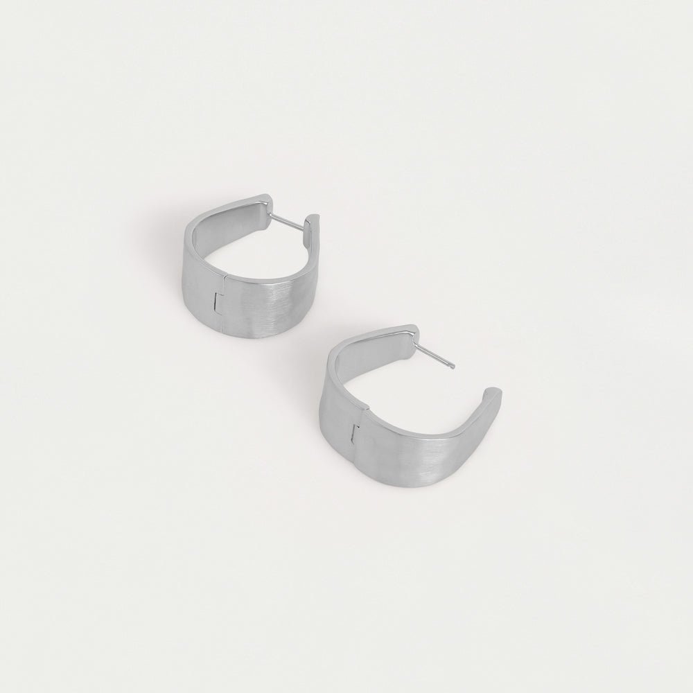 Mara Hinged Hoops - Silver Earrings Dean Davidson