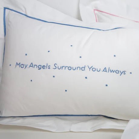 May Angels Surround You Always Pillow - Blue Home Decor Anne Neilson Home