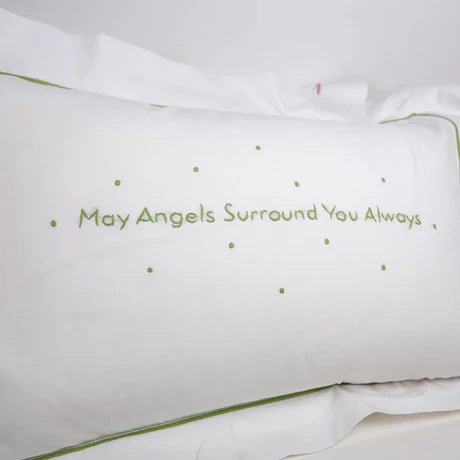 May Angels Surround You Always Pillow - Green Home Decor Anne Neilson Home