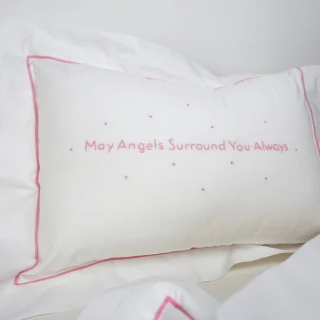 May Angels Surround You Always Pillow - Pink Home Decor Anne Neilson Home