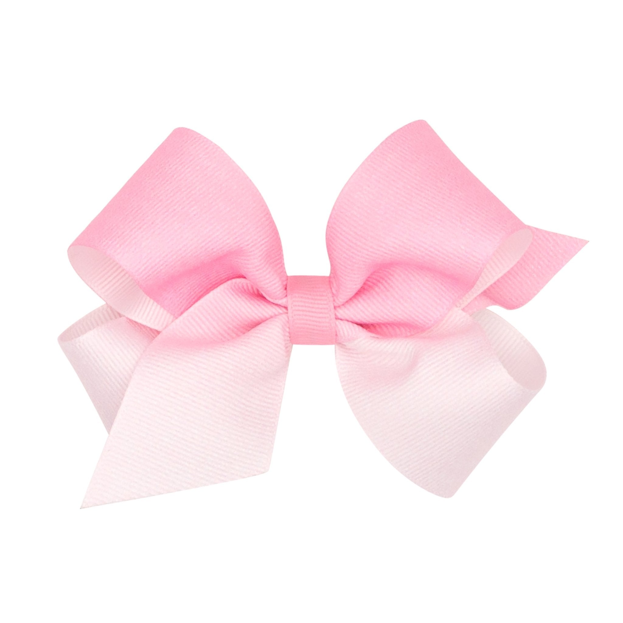 Medium Grosgrain Ombre Colorblock Bow - Pearl Pink Kids Hair Accessories Wee Ones