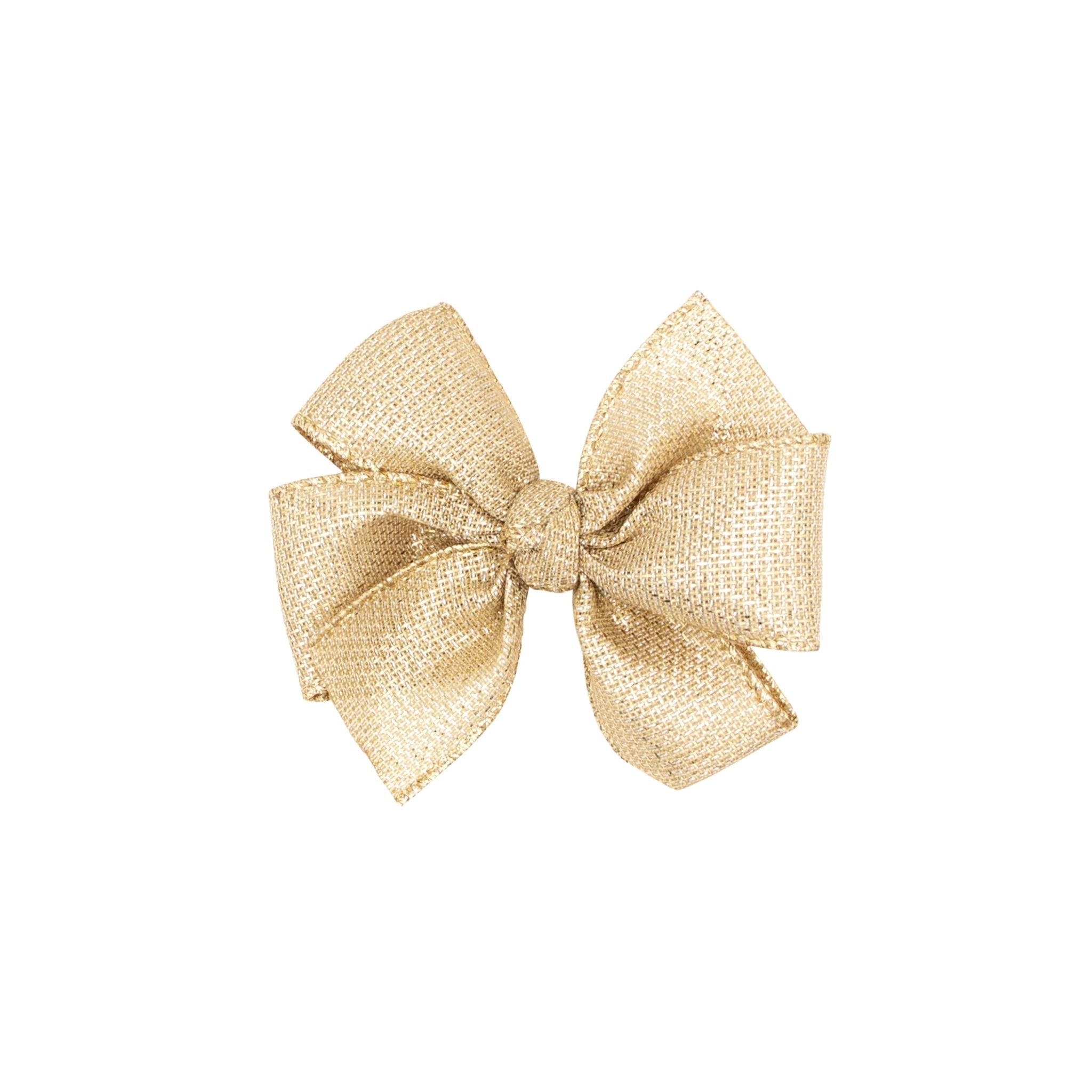 Medium Metallic Circle Bow - Gold Kids Hair Accessories Wee Ones