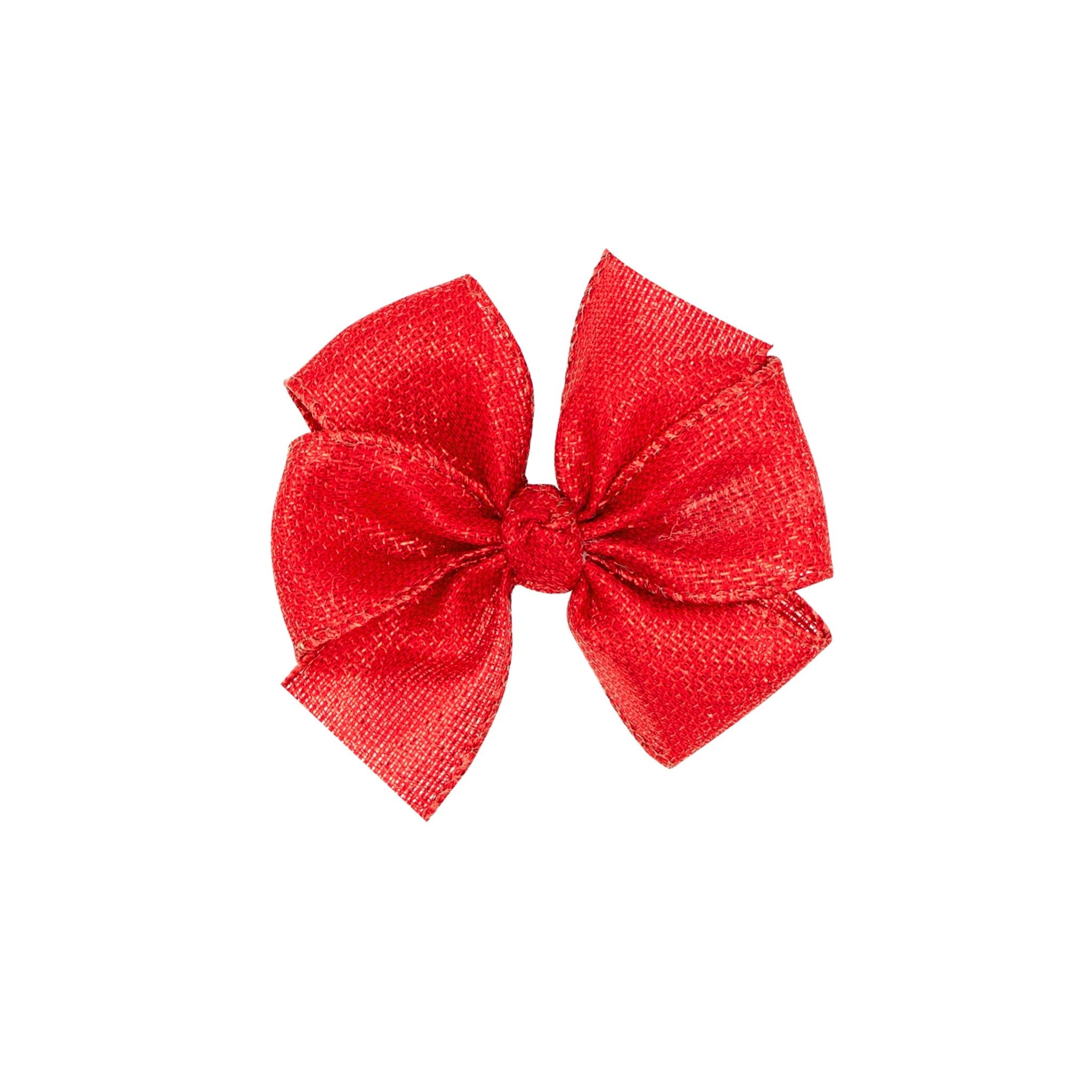 Medium Metallic Circle Bow - Red Kids Hair Accessories Wee Ones