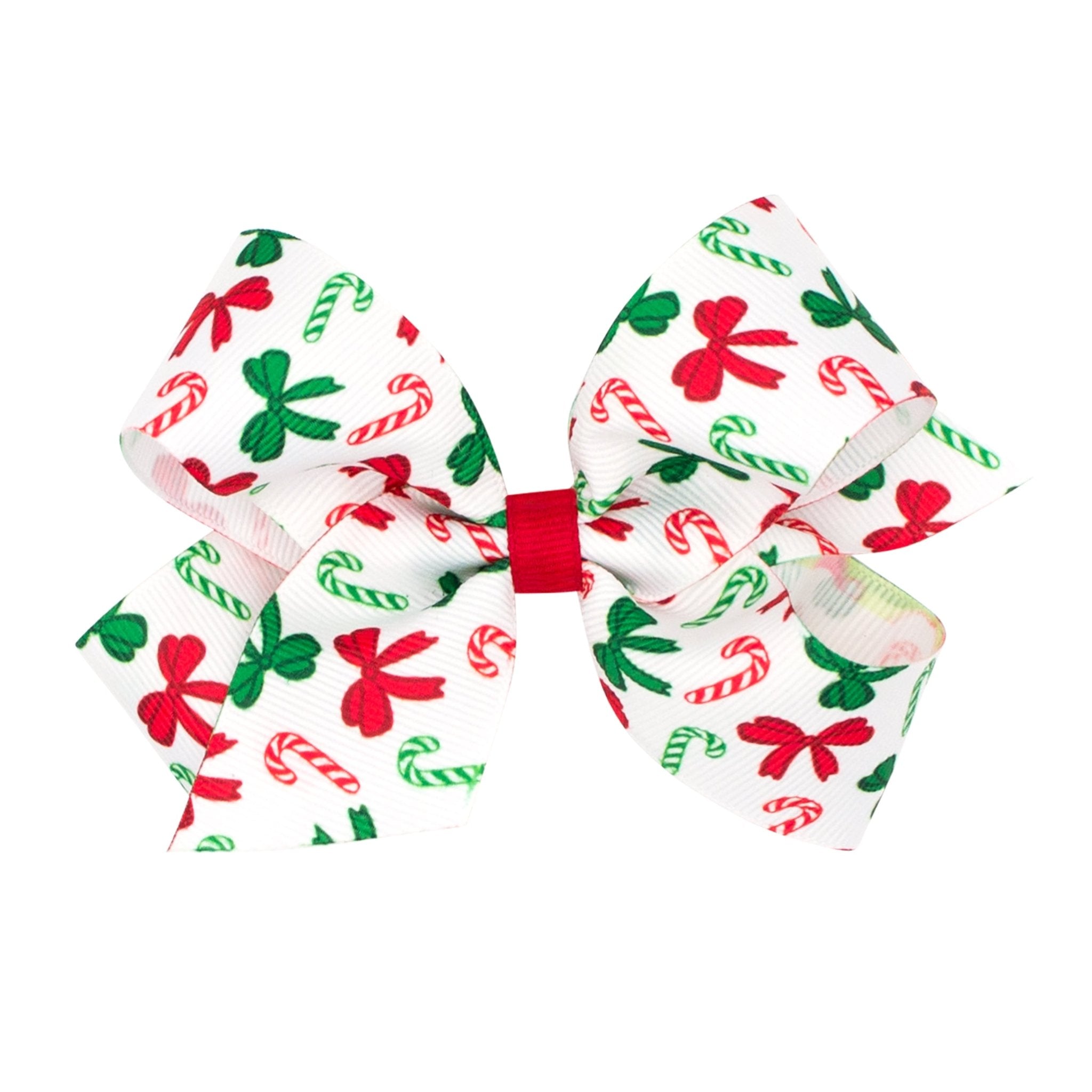 Medium Printed Bow - Candy Cane Kids Hair Accessories Wee Ones