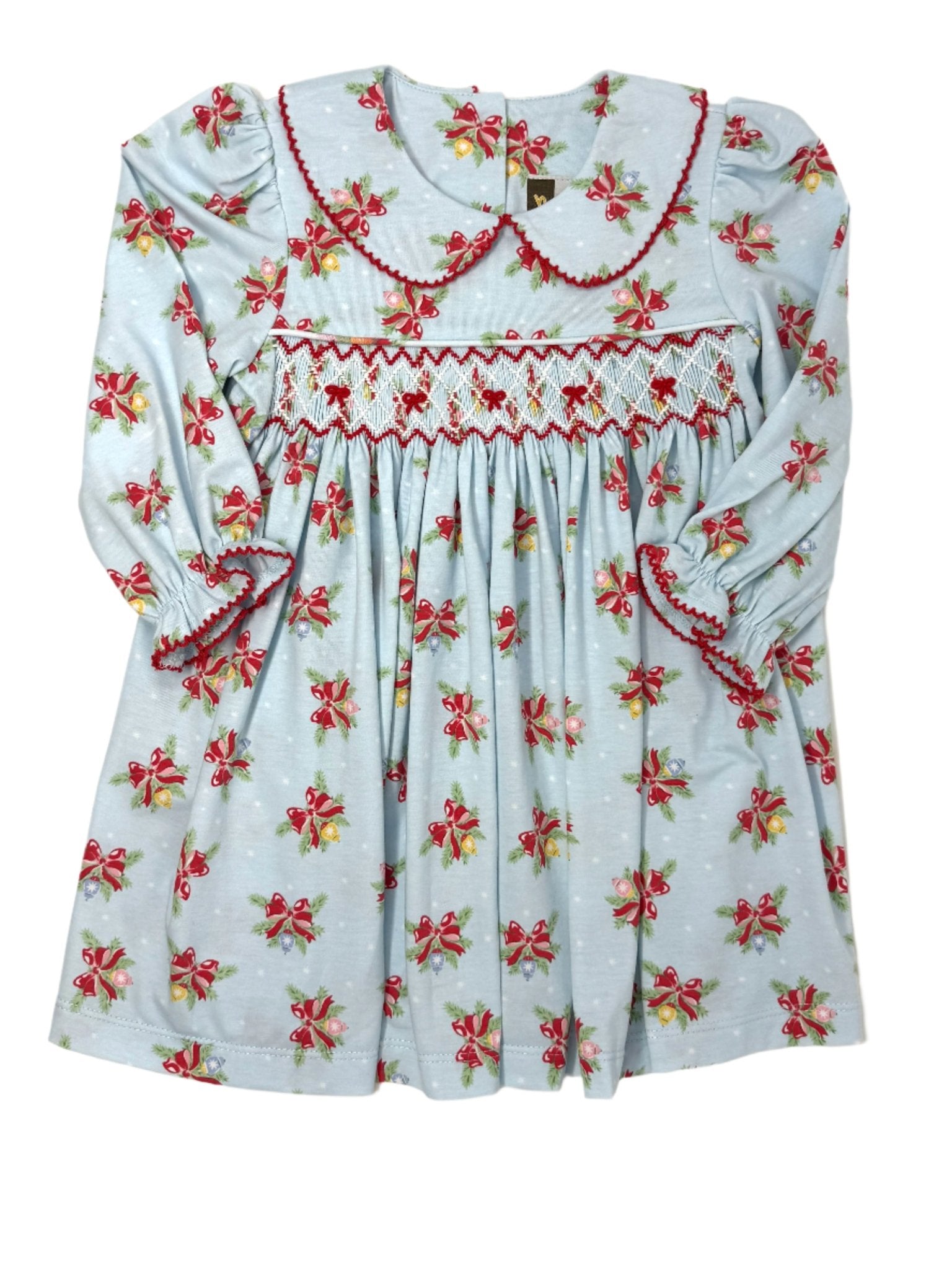 Merry & Bright Smocked Geo Dress Girls Play Dresses Banana Split