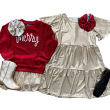 Cheyenne Dress - Gold Sparkle Girls Occasion Dresses Emma Jean