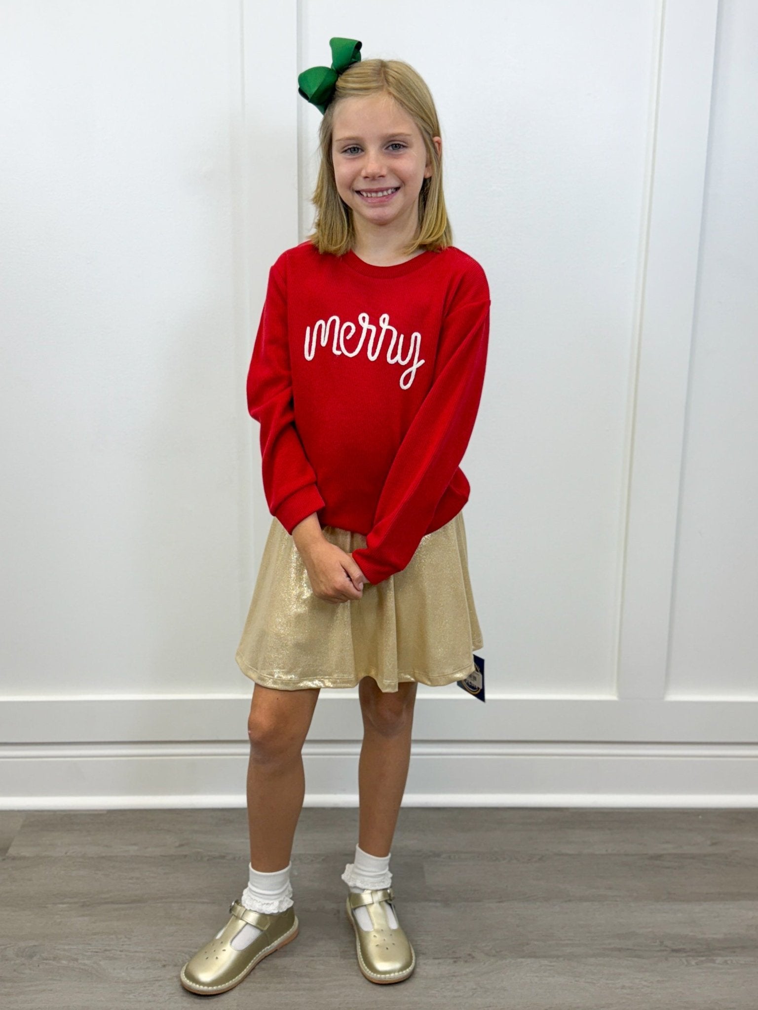 Merry Red Sweater Girls Sweaters + Sweatshirts Emma Jean