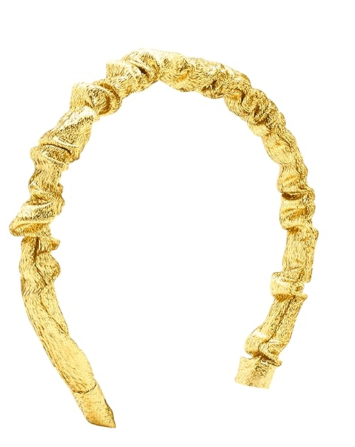 Metallic Ruffle Headband - Gold Kids Hair Accessories Wee Ones