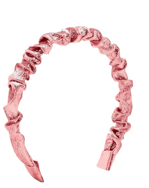 Metallic Ruffle Headband - Pink Kids Hair Accessories Wee Ones