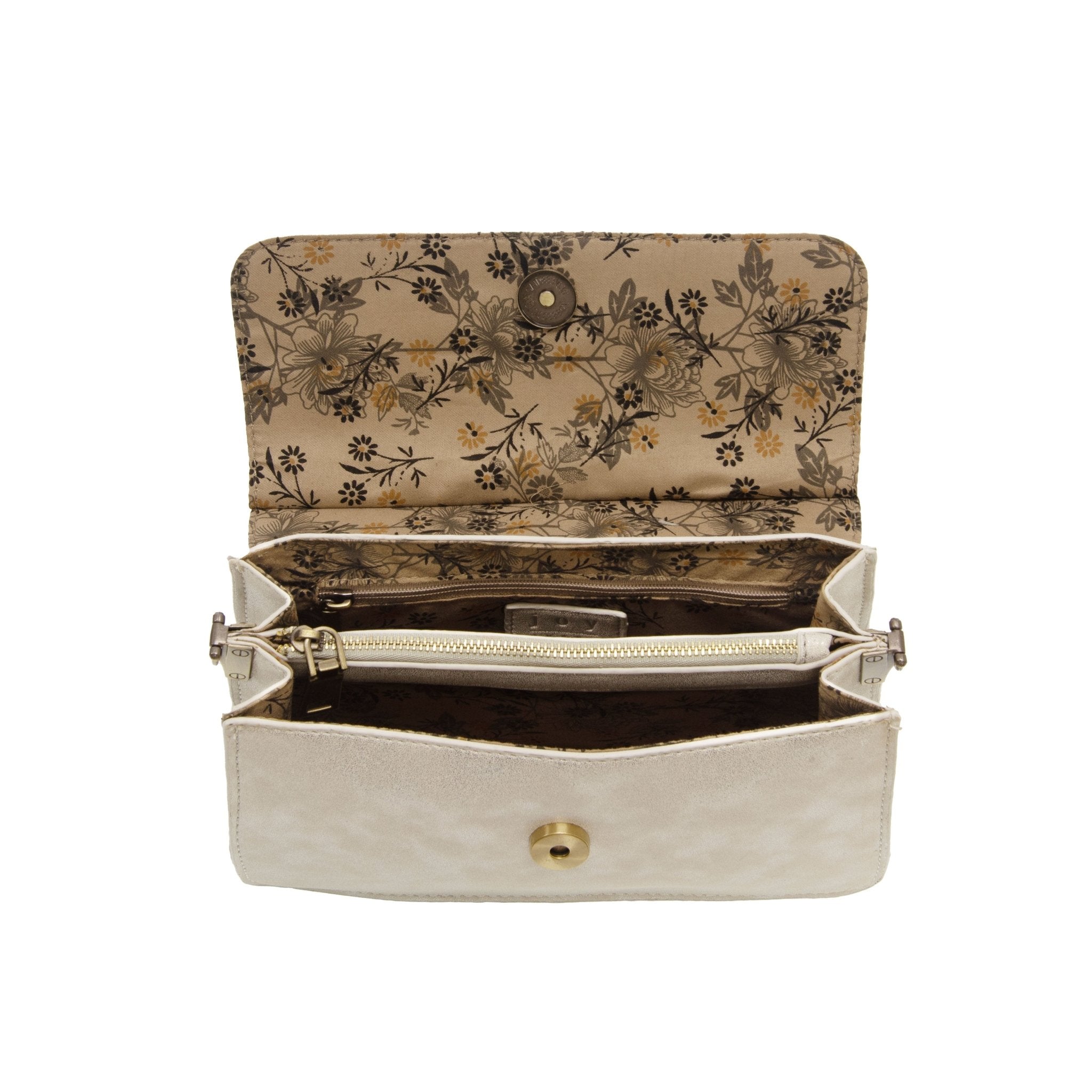 Metallic Silver Aria Ring Bag Purses + Totes Joy Susan