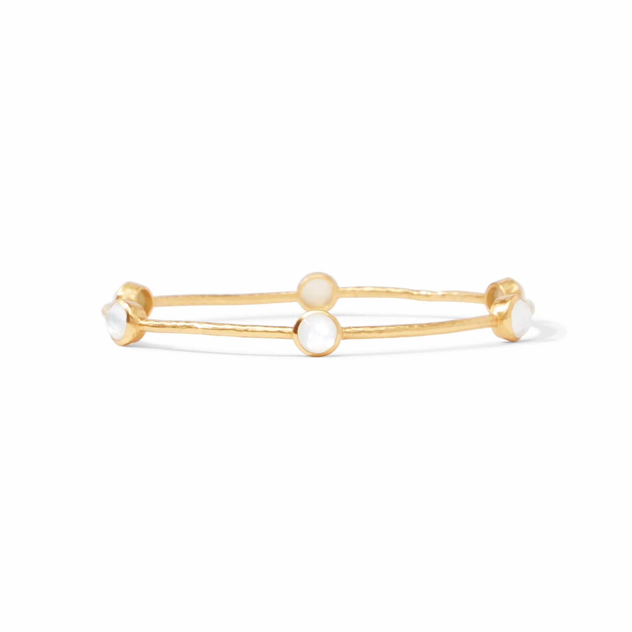 Milano Luxe Bangle - Iridescent Clear Crystal - Large Bracelets Julie Vos