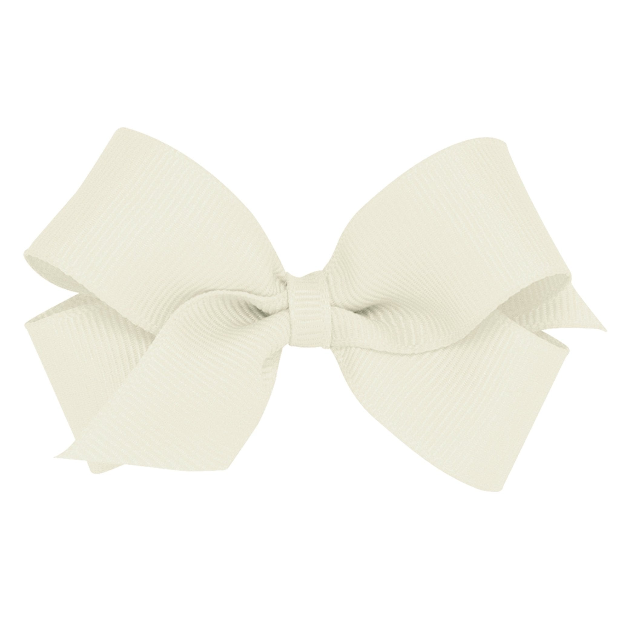 Mini Grosgrain Bow - Antique White Kids Hair Accessories Wee Ones