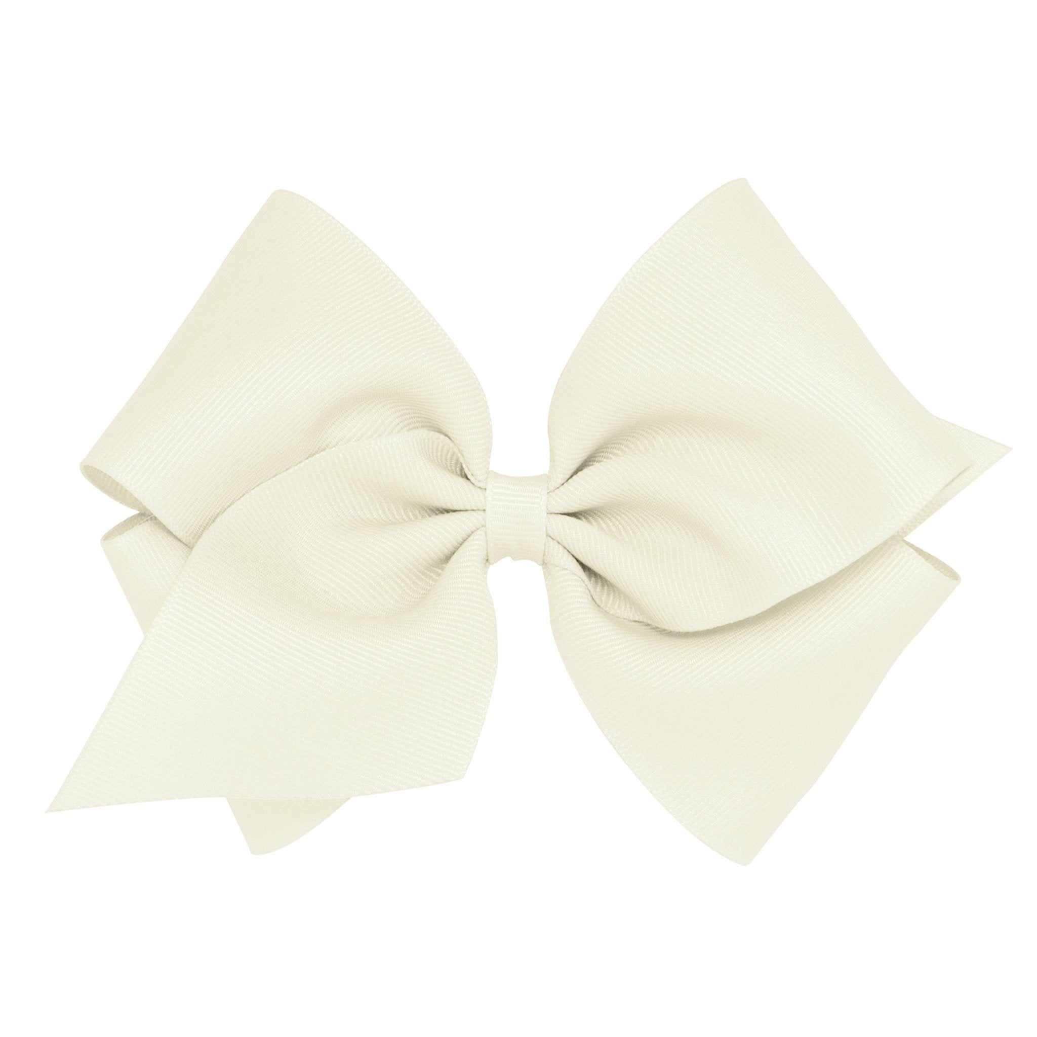 Mini King Grosgrain Bow - Antique White Kids Hair Accessories Wee Ones